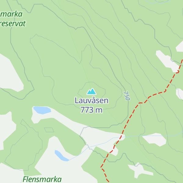 Map of Lauvåsen