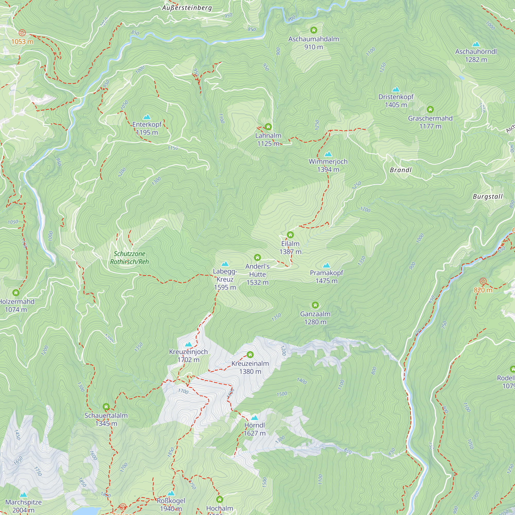 Anderl's Hütte map
