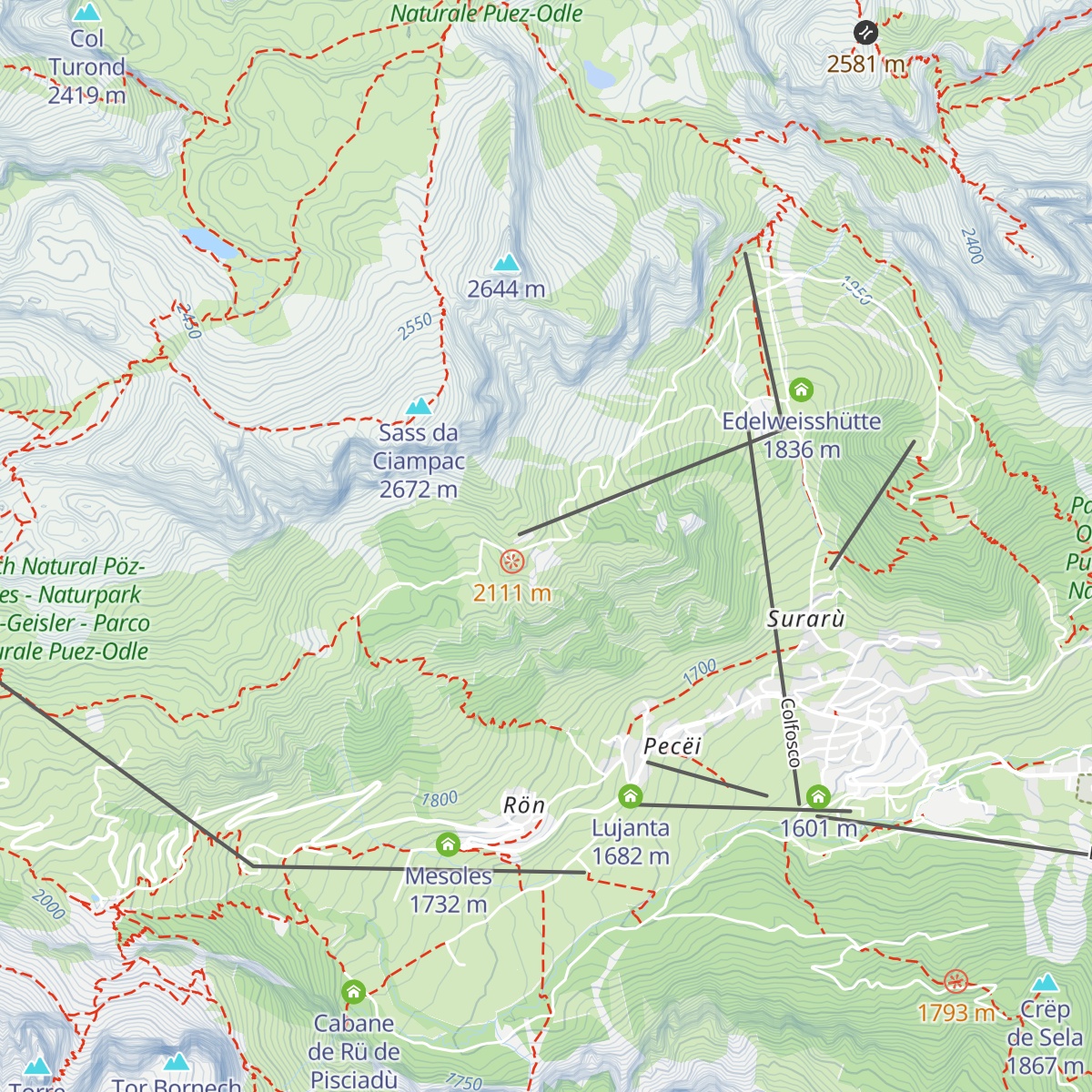 Ütia Forcelles map