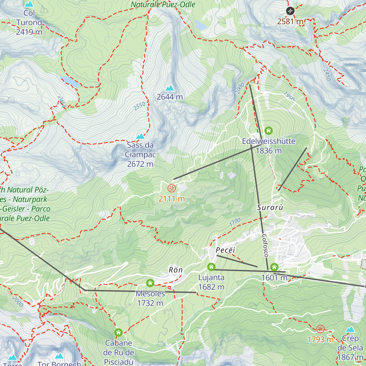 Ütia Forcelles map