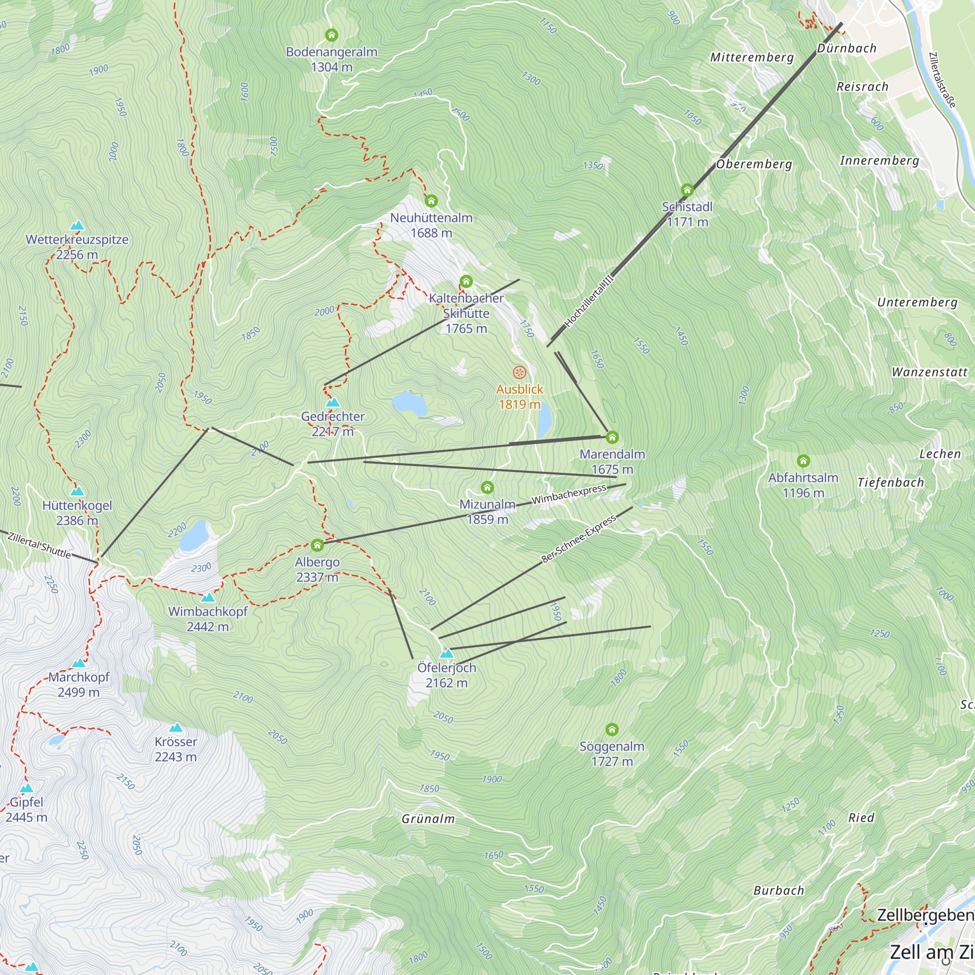 Mizunalm map
