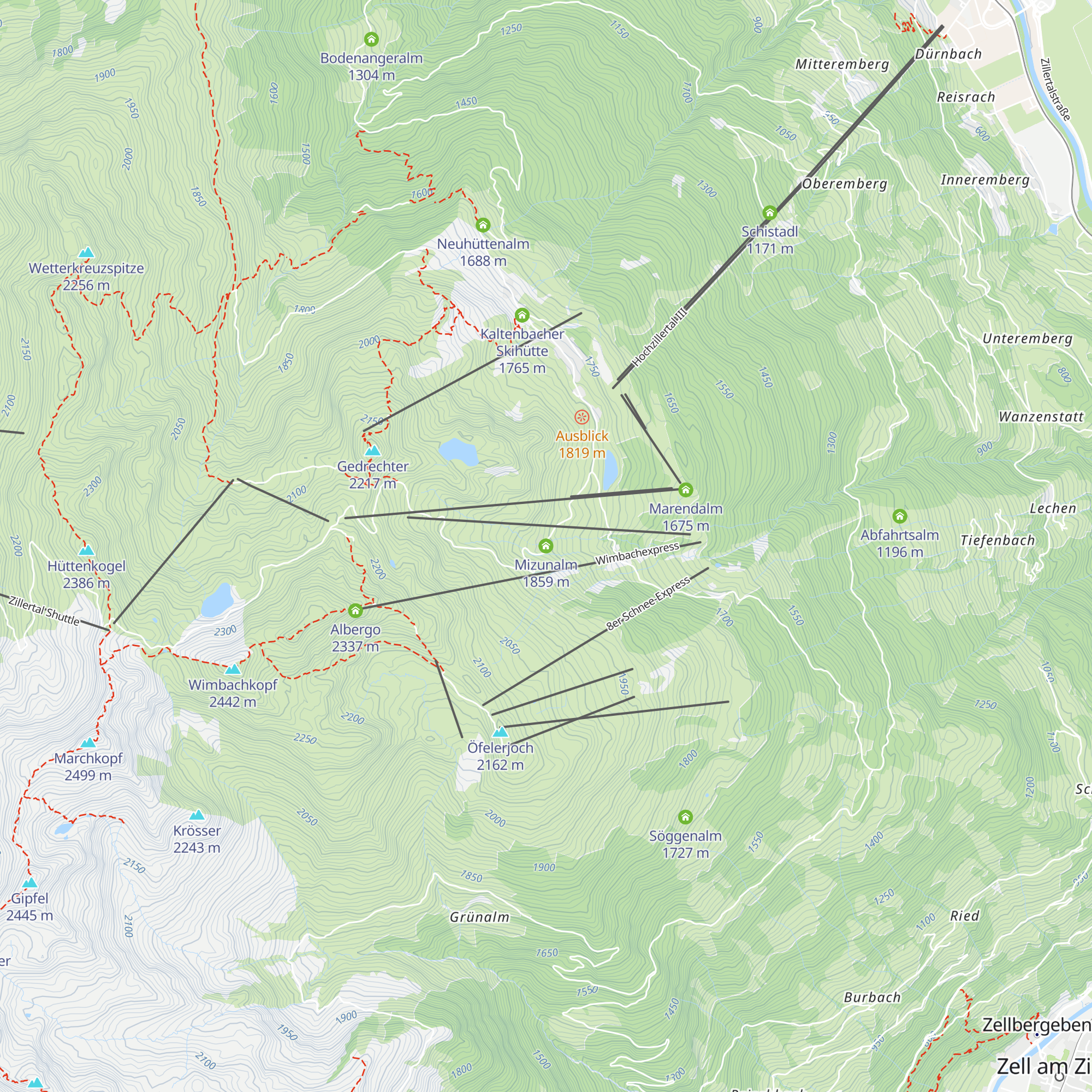 Mizunalm map