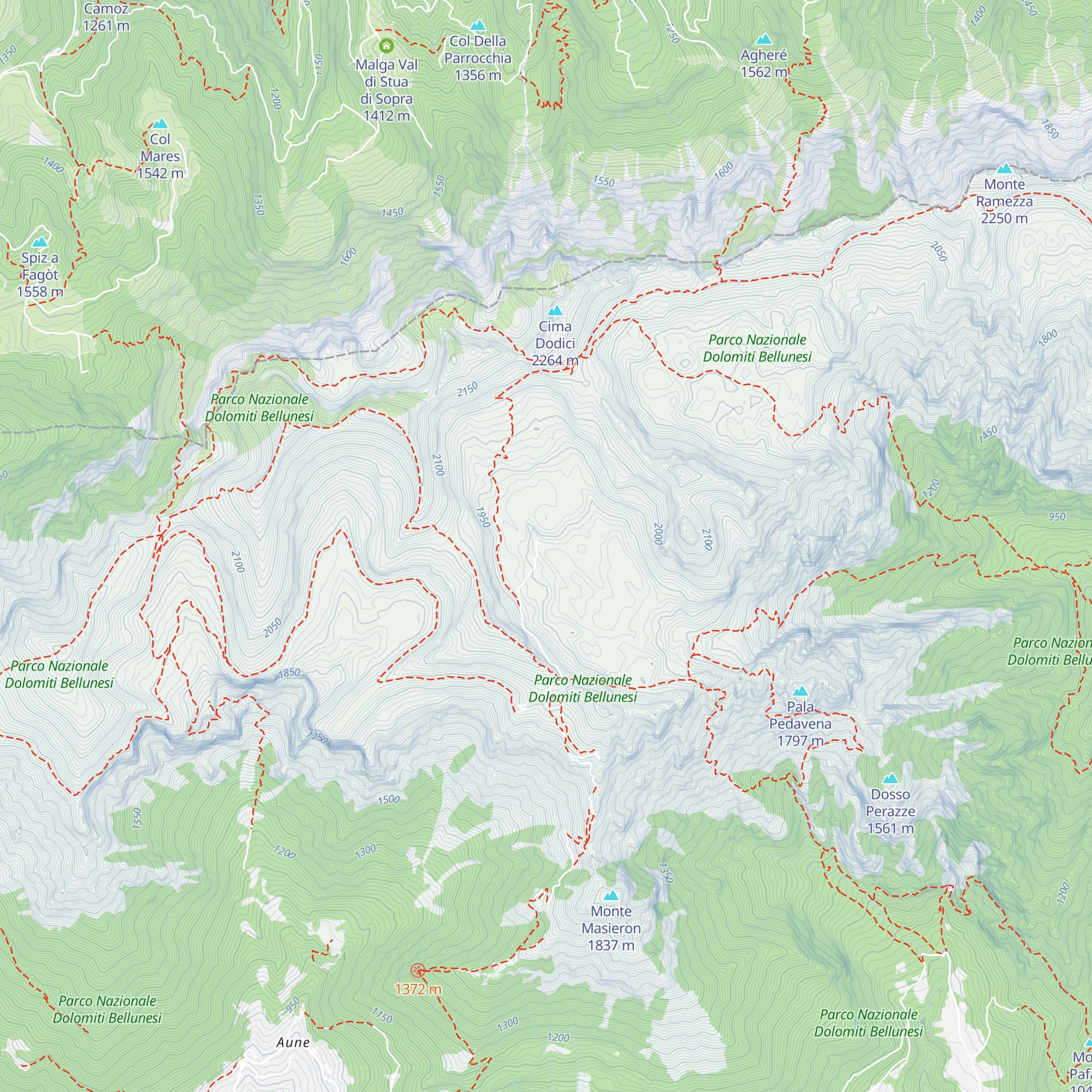Malga Vette Grandi map