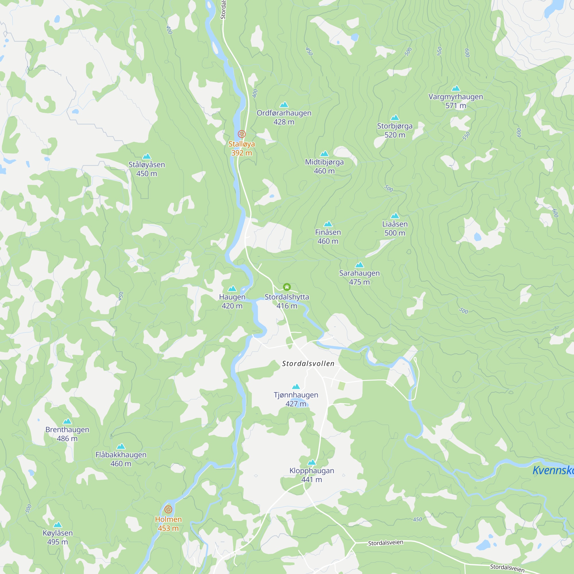 Stordalshytta map