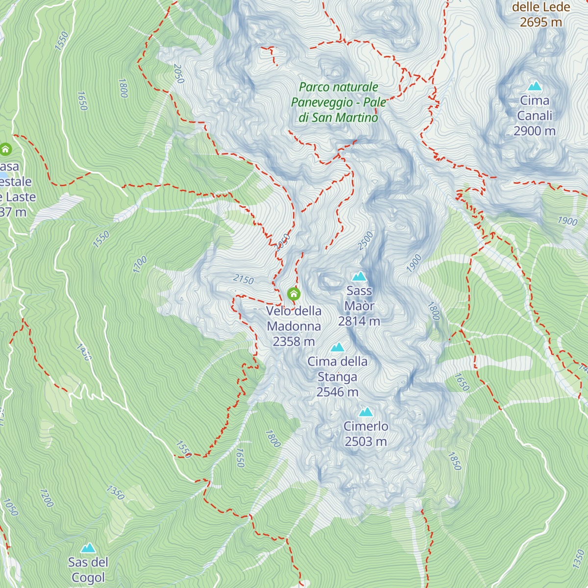 Velo della Madonna map