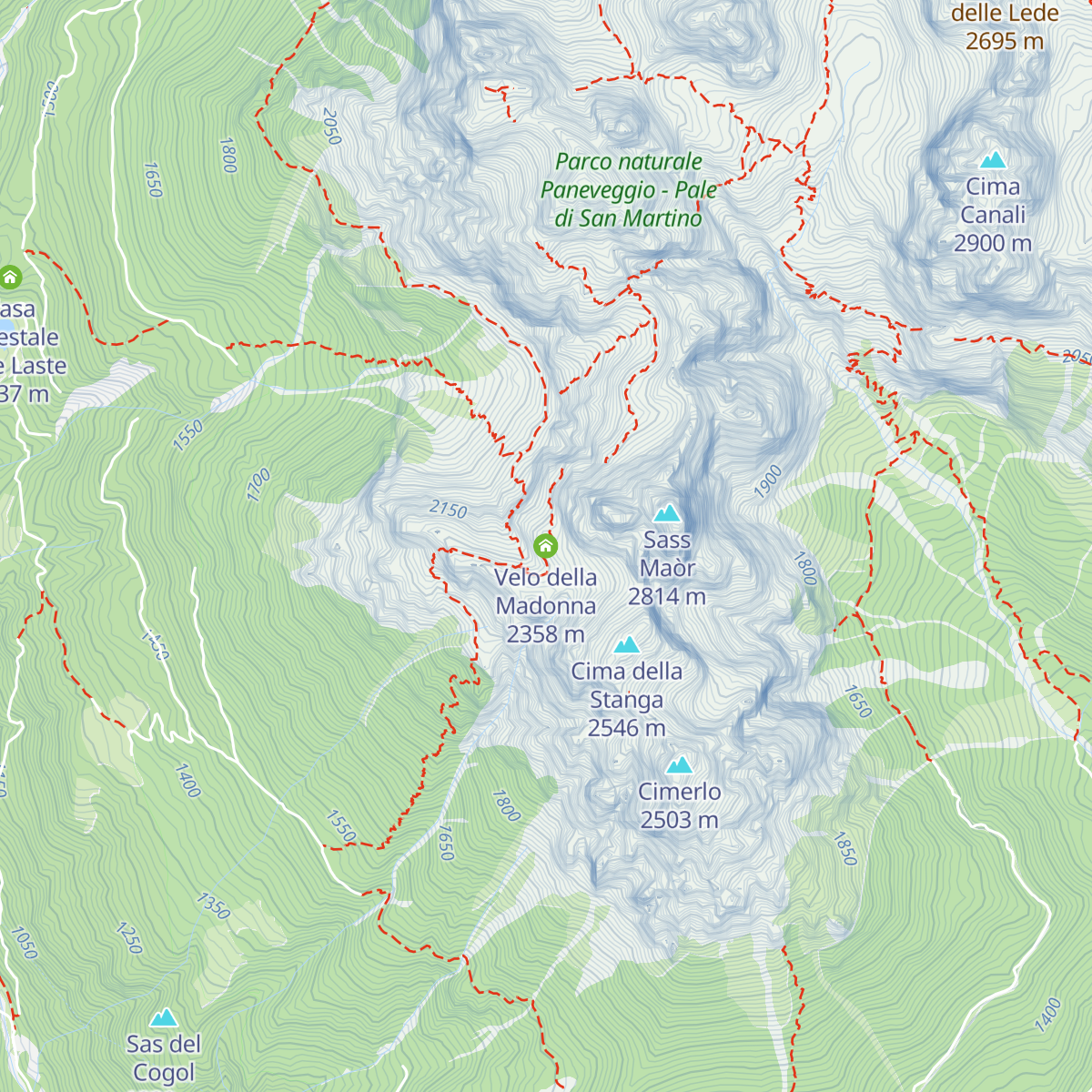 Velo della Madonna map