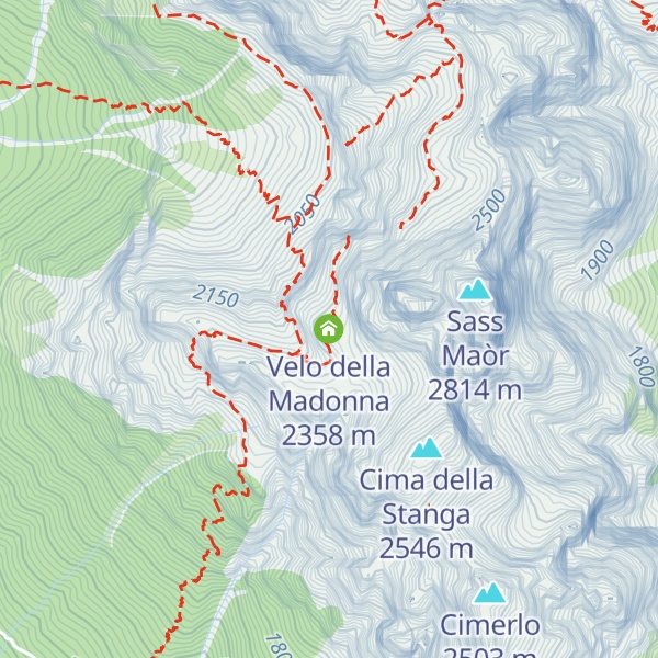 Map of Velo della Madonna