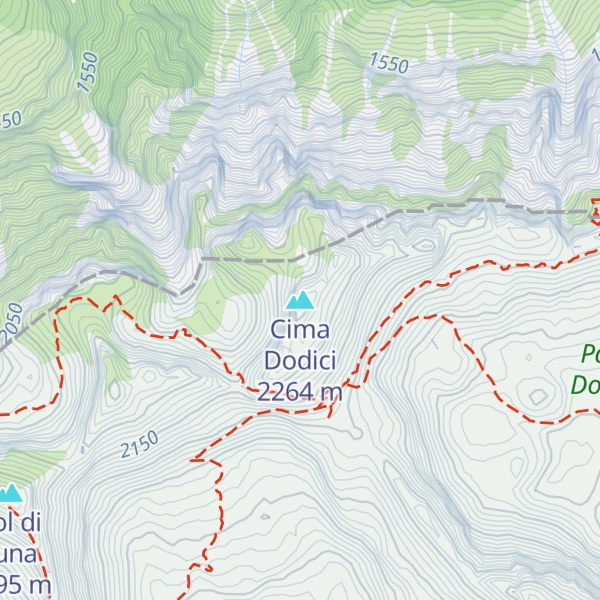Map of Cima Dodici
