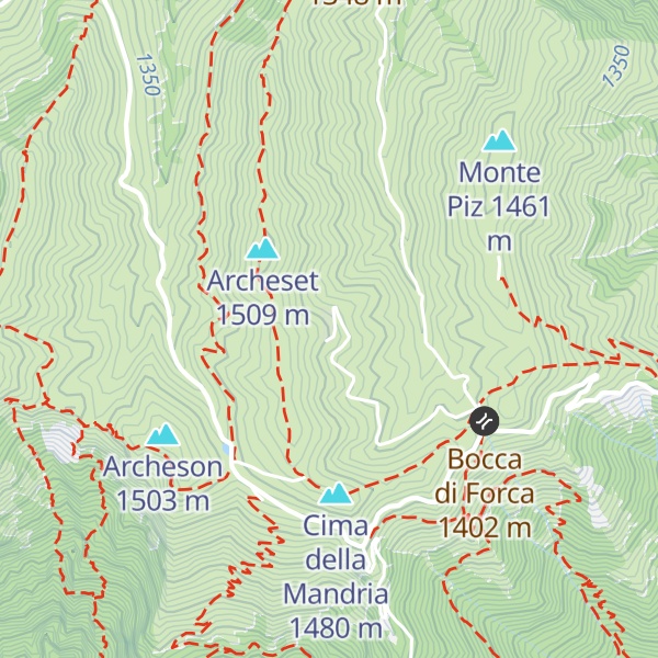 Map of Malga Archeset