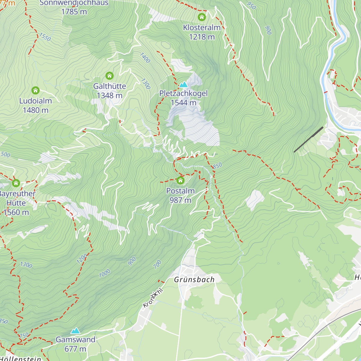 Postalm map