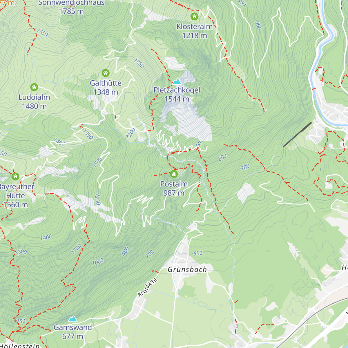 Postalm map
