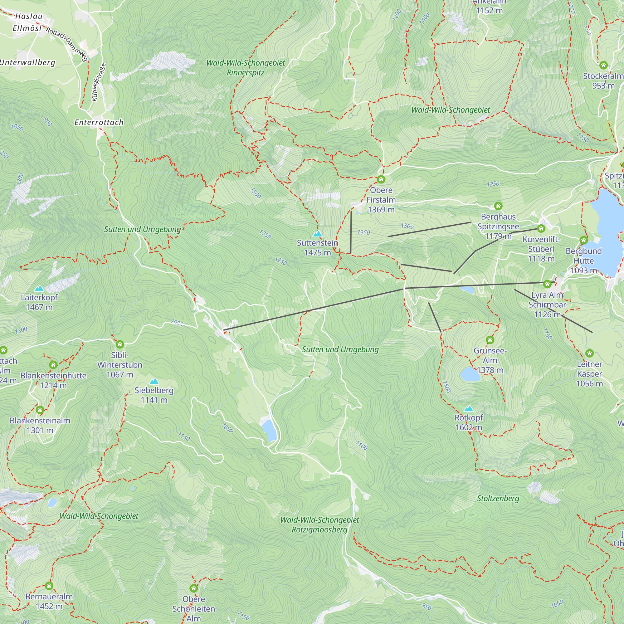 Untere Suttenalm map