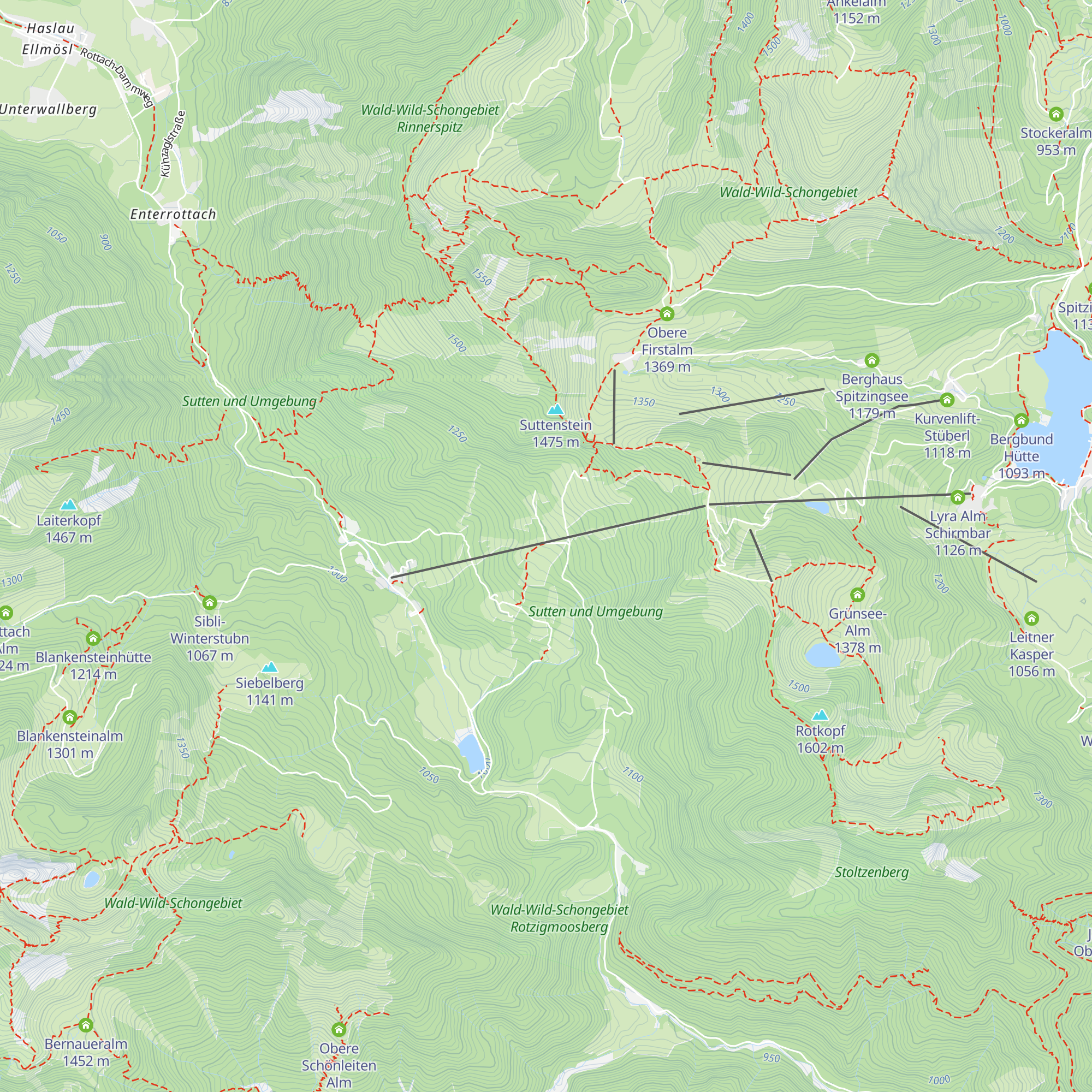 Untere Suttenalm map