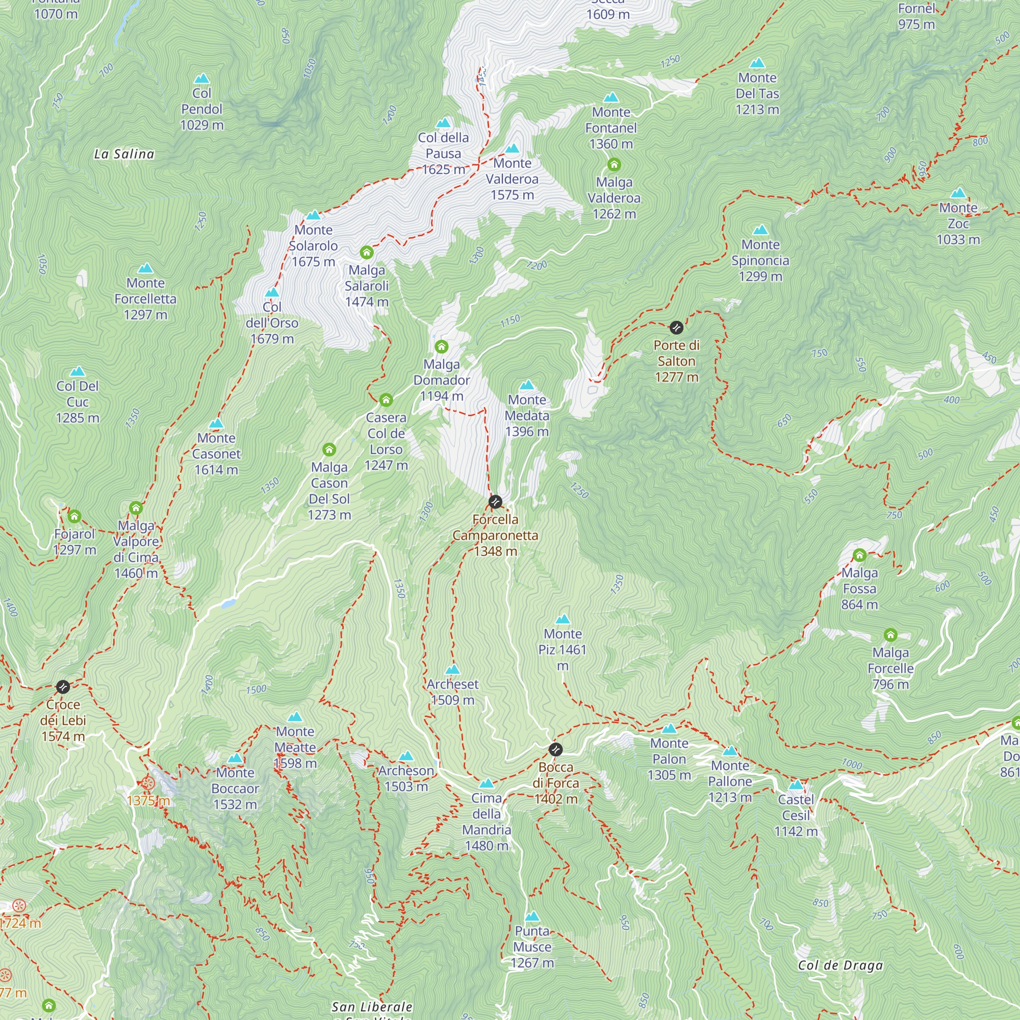 Malga Paradiso map