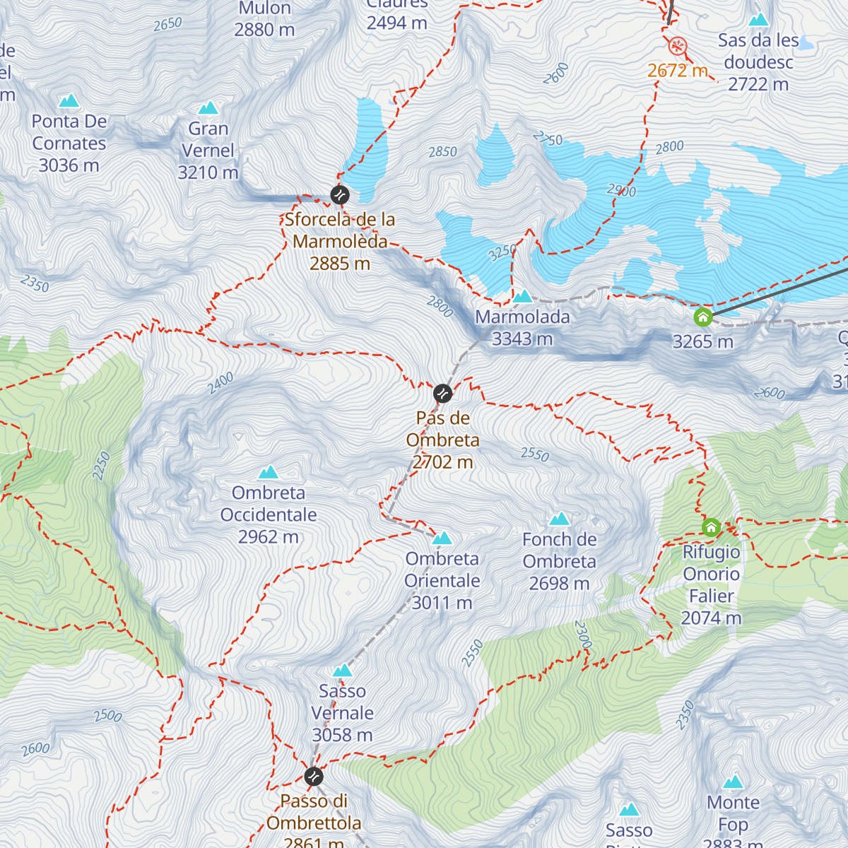 Bivacco Marco Dal Bianco map