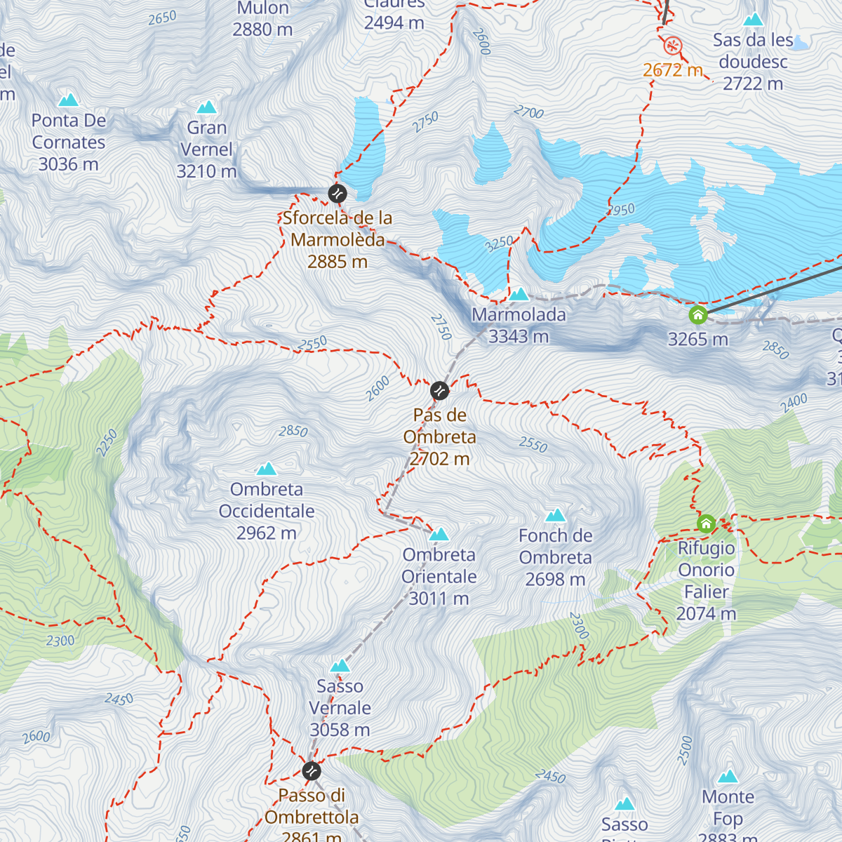 Bivacco Marco Dal Bianco map