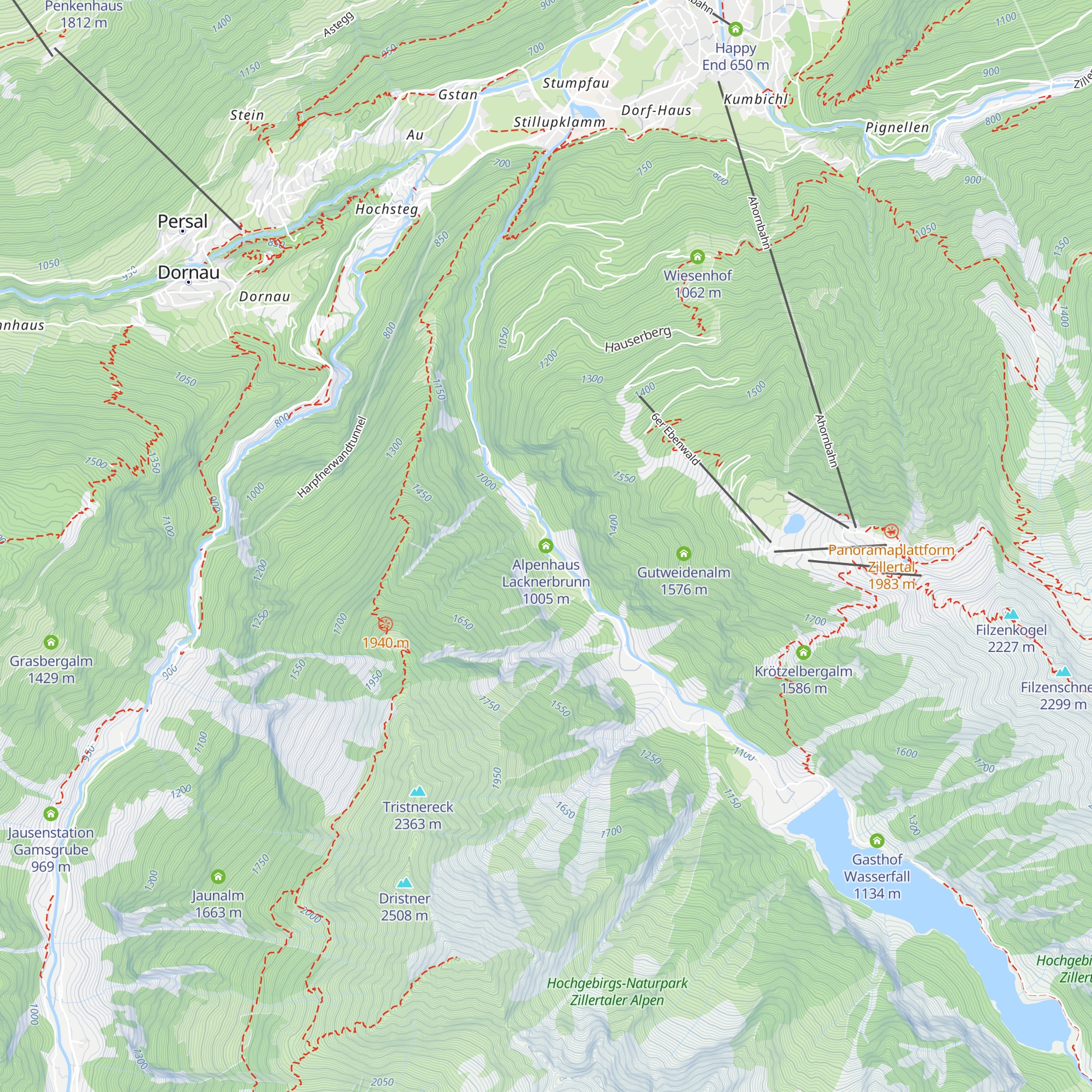 Alpenhaus Lacknerbrunn map