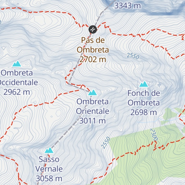 Map of Ombreta Orientale