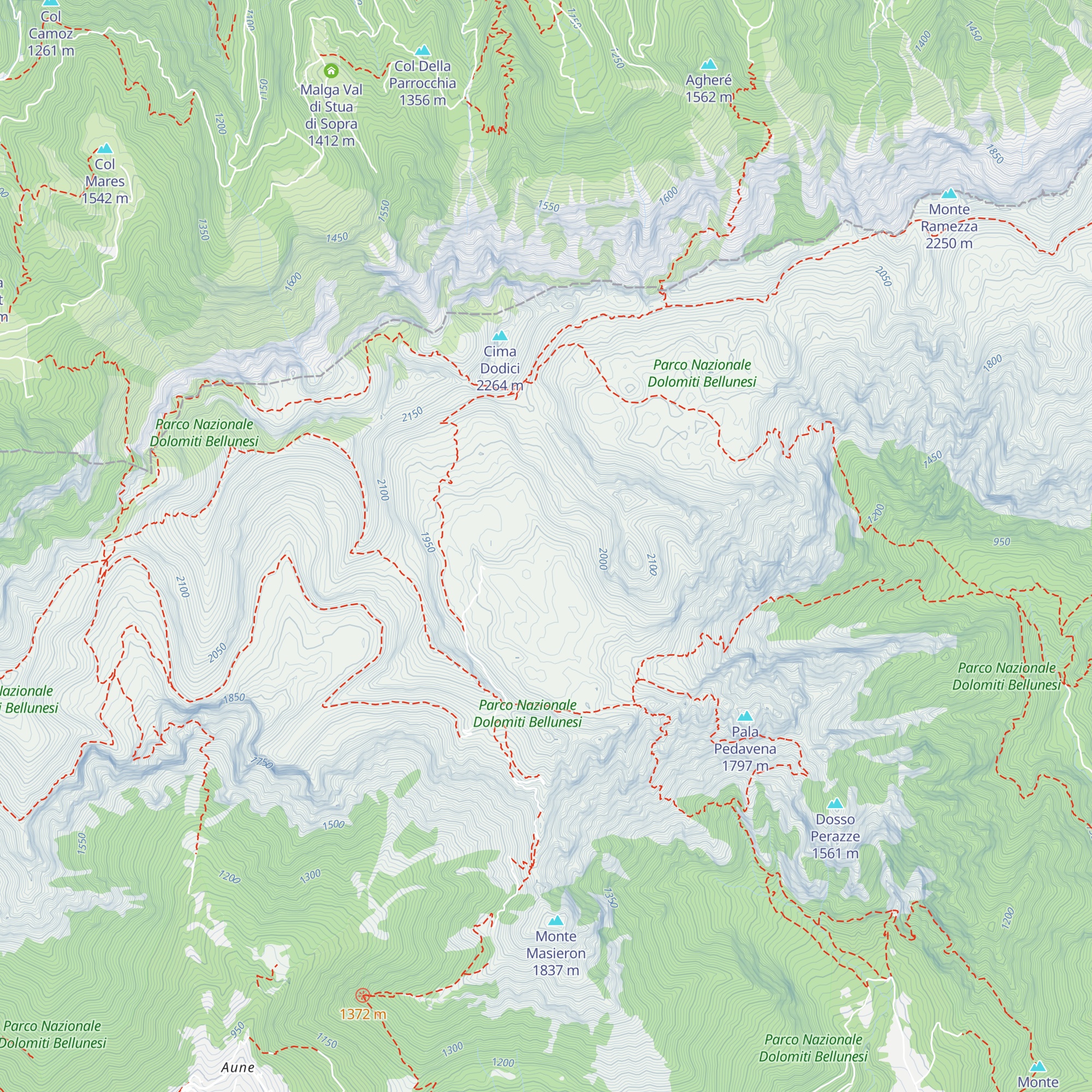 Malga Vette Piccole map