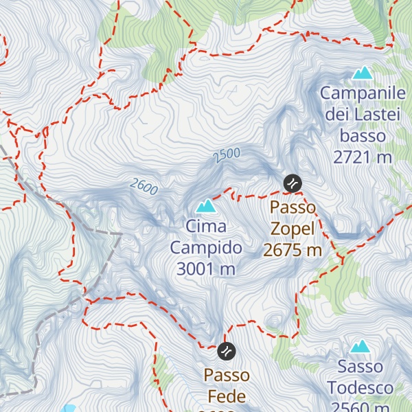 Map of Cima Campido