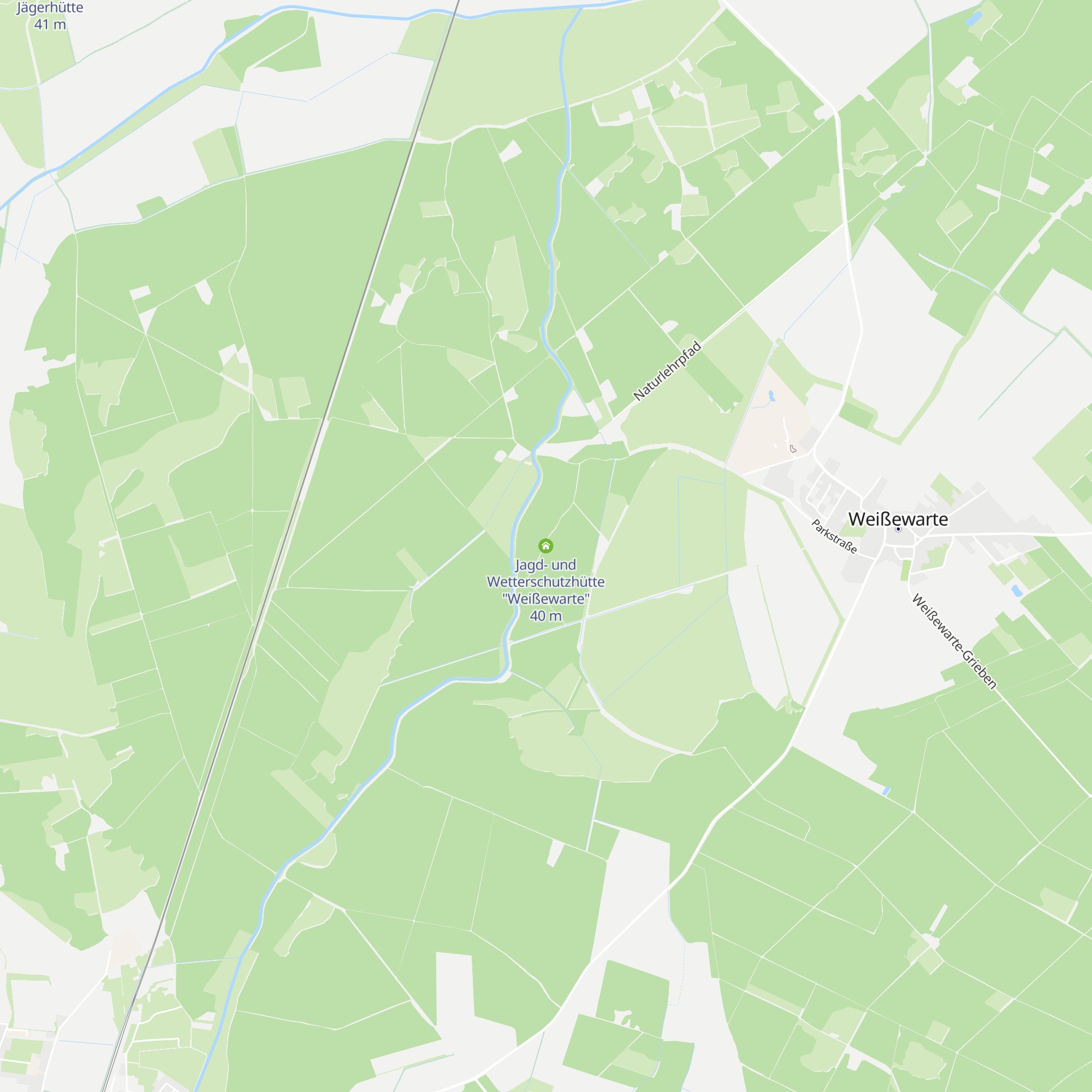 Jagd- und Wetterschutzhütte "Weißewarte" map