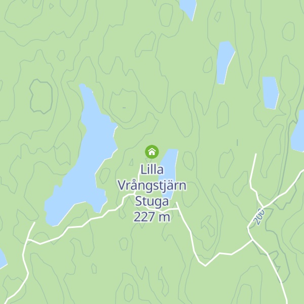 Map of Lilla Vrångstjärn Stuga