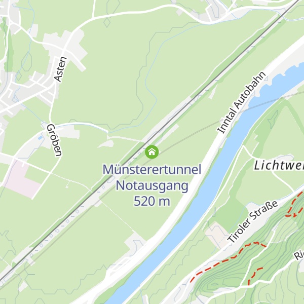 Map of Münsterertunnel Notausgang