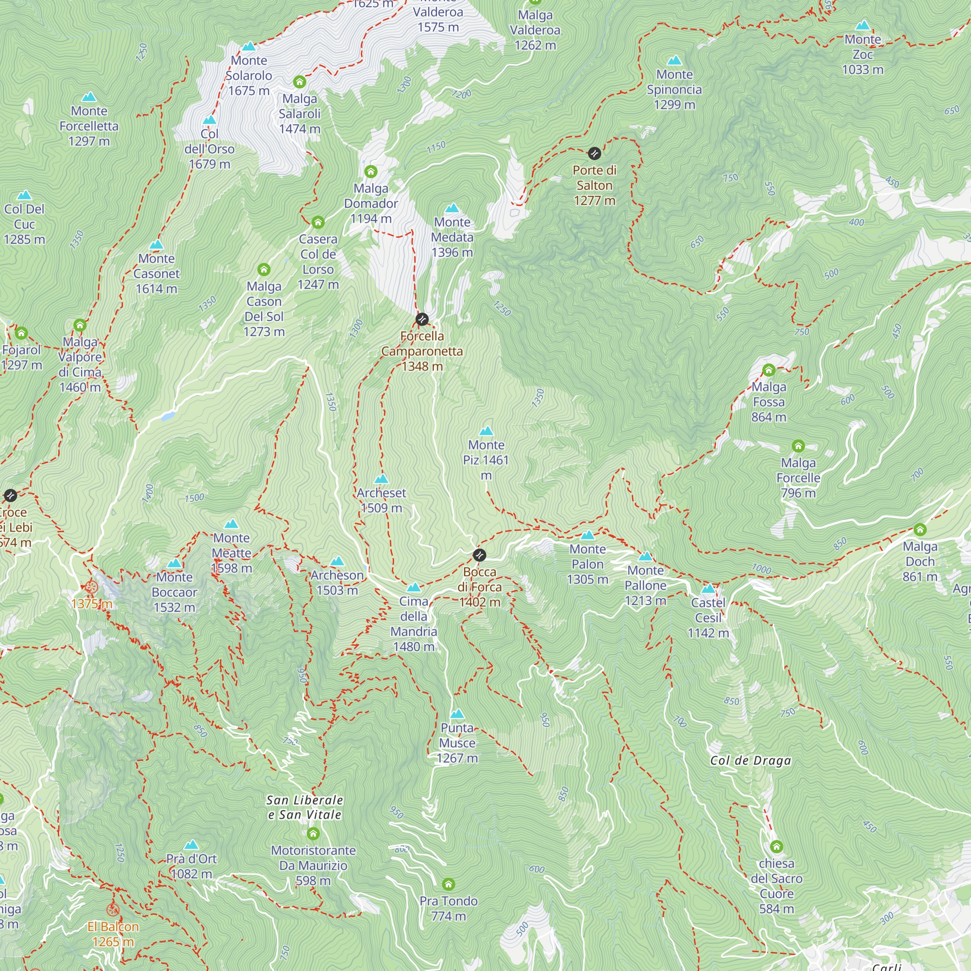Malga il Piz map