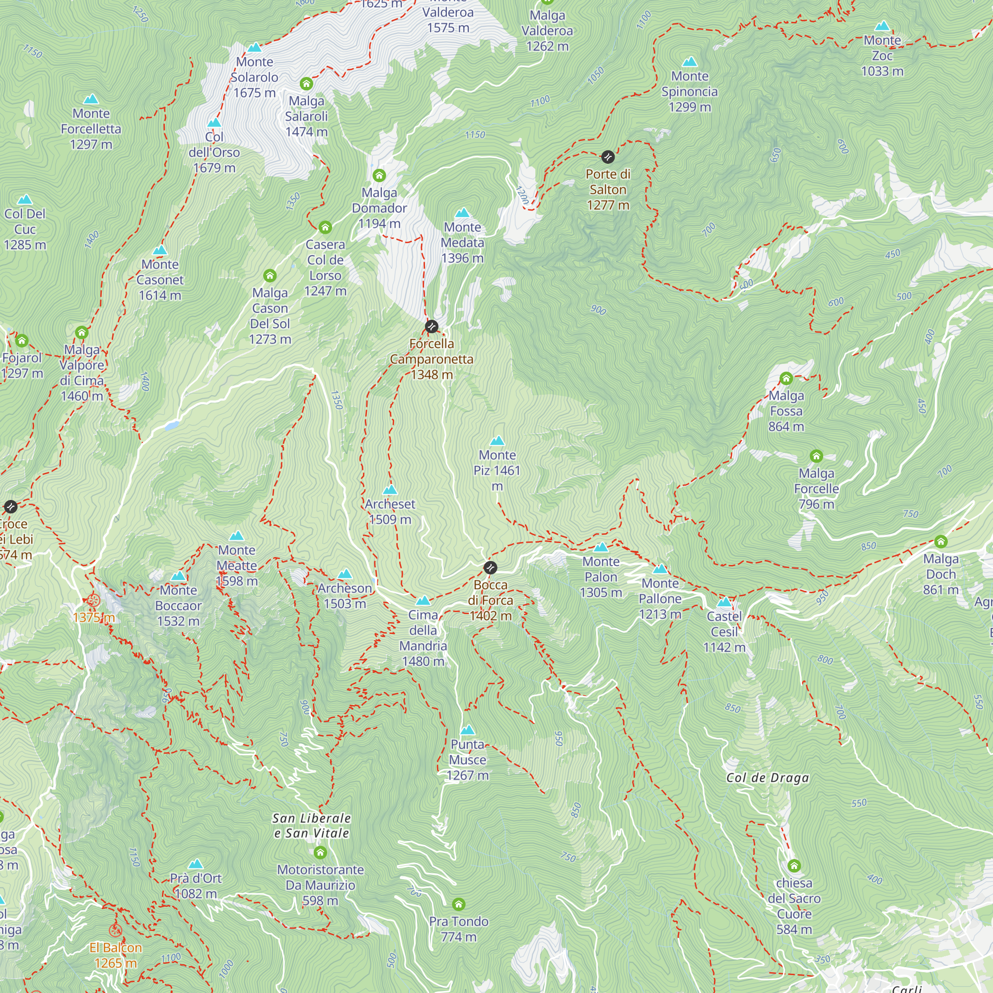 Malga il Piz map