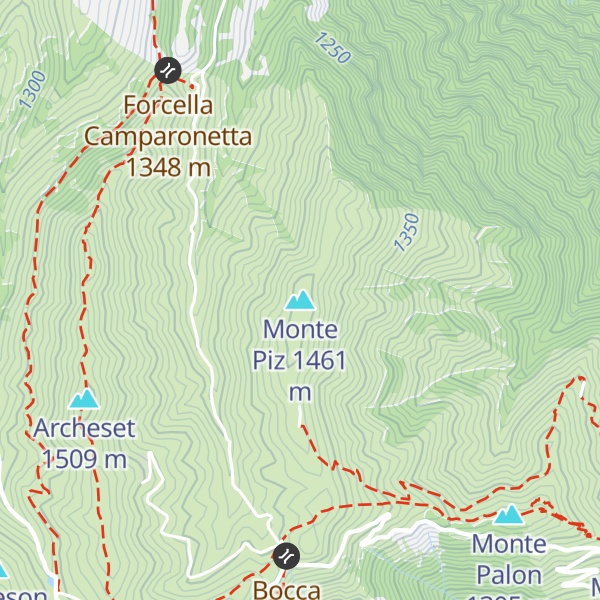 Map of Monte Piz