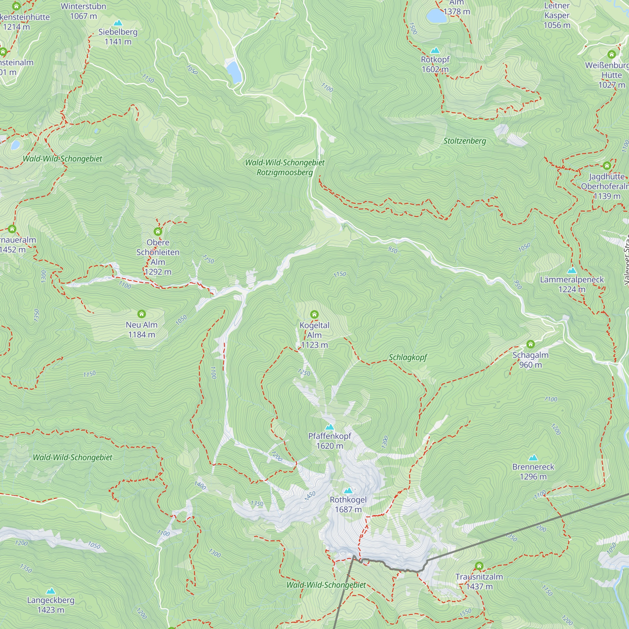 Kogeltal Alm map