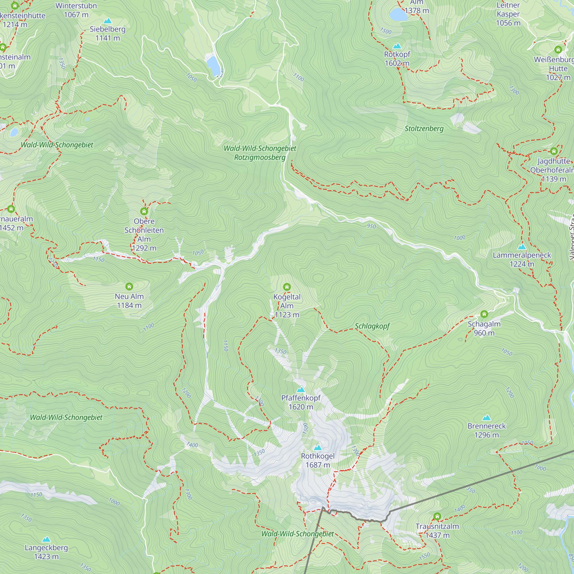 Kogeltal Alm map