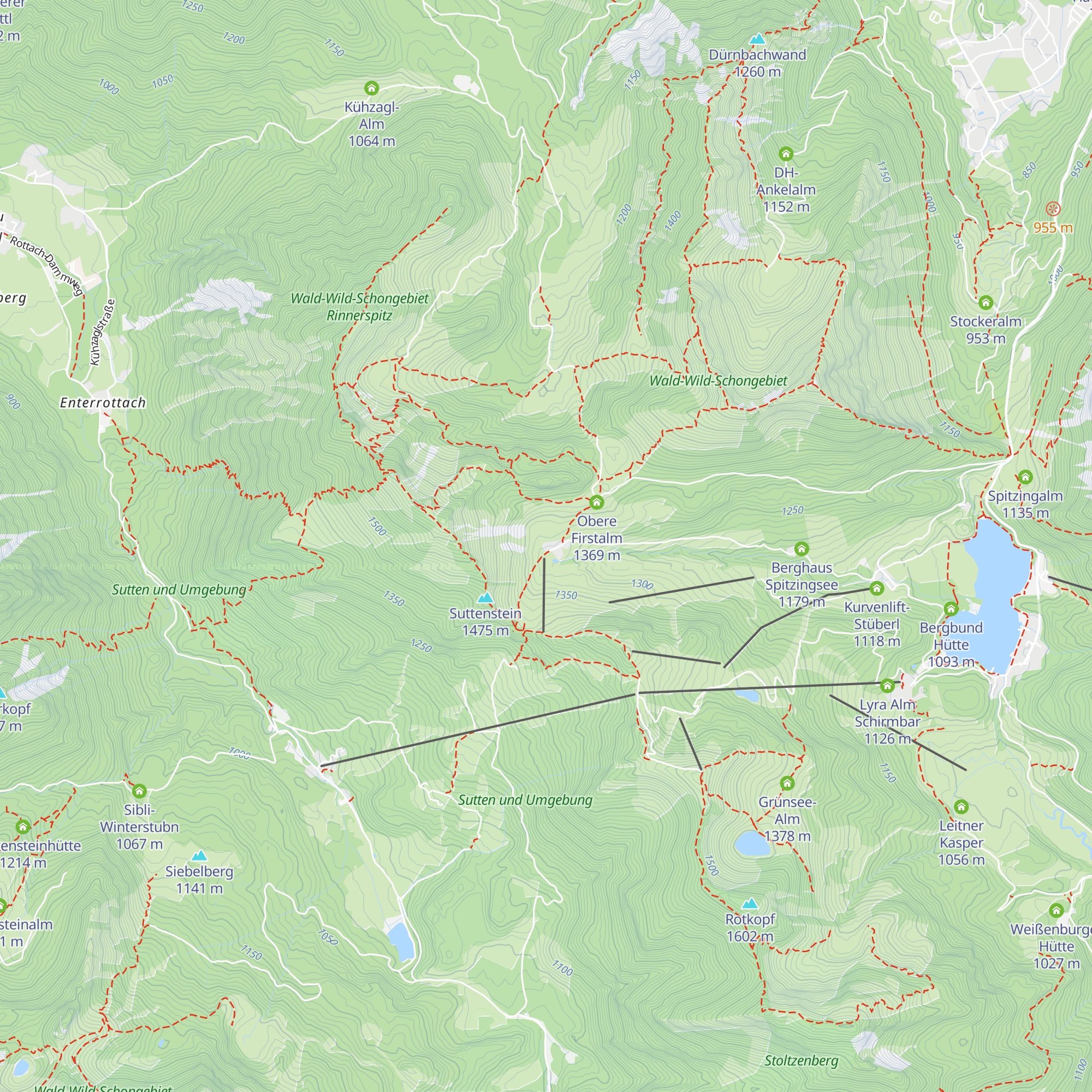 Kirchbergalm map