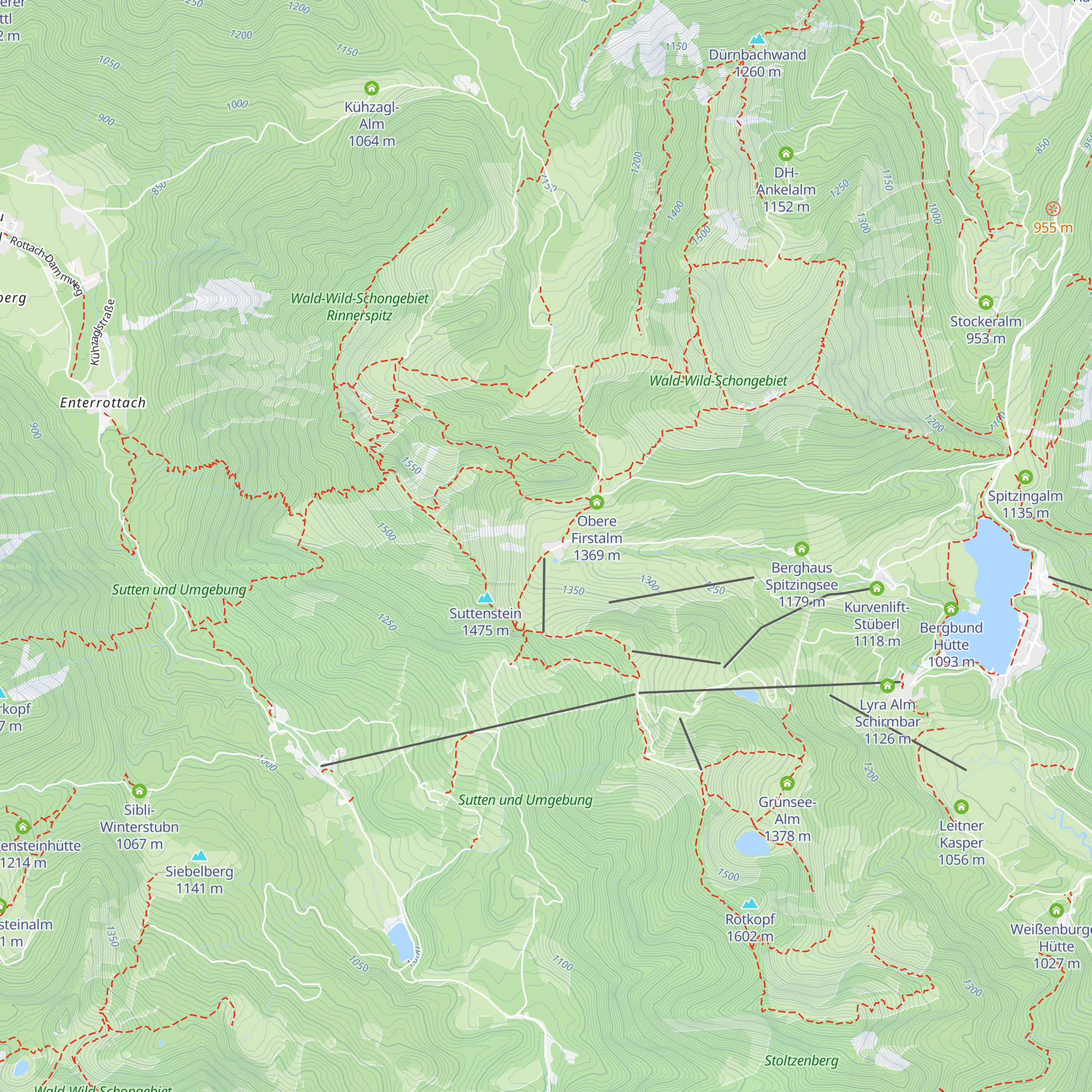 Kirchbergalm map