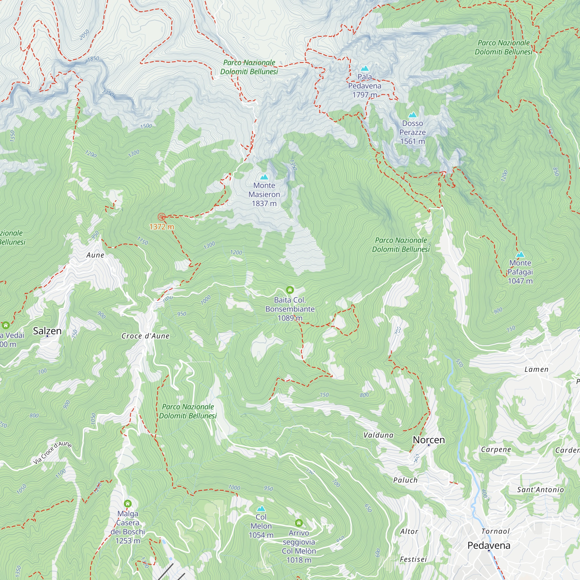 Baita Col. Bonsembiante map