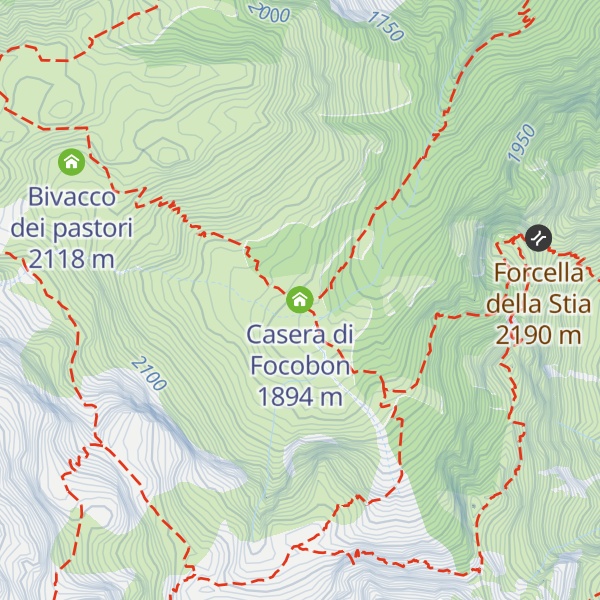 Map of Casera di Focobon