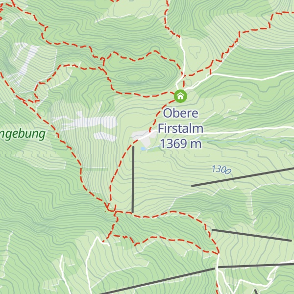 Map of Bergwacht Diensthütte Untere First