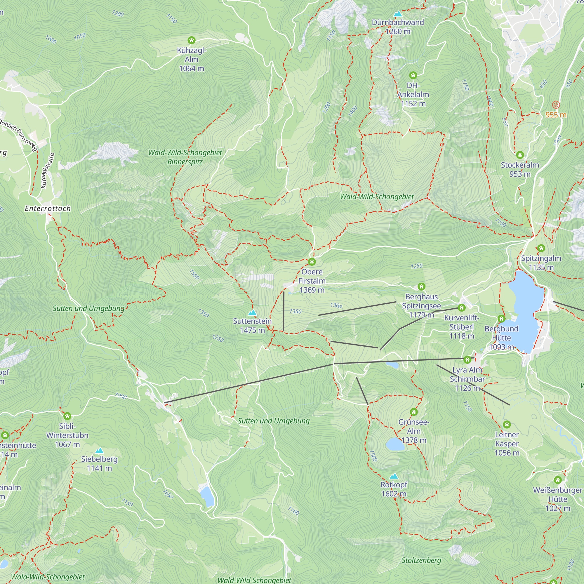 Bergwacht Diensthütte Untere First map