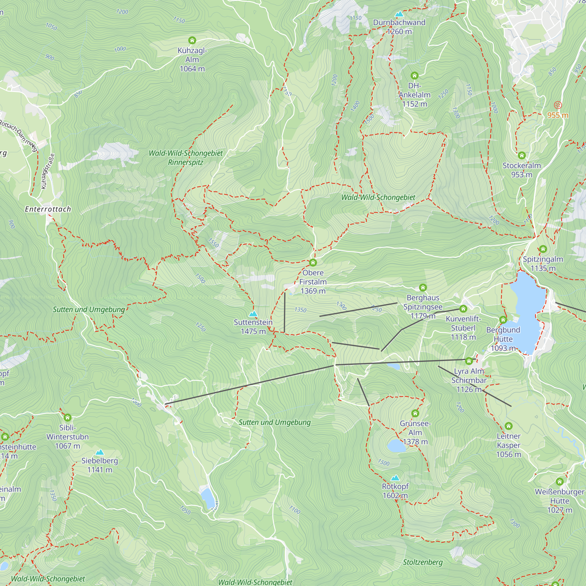 Bergwacht Diensthütte Untere First map