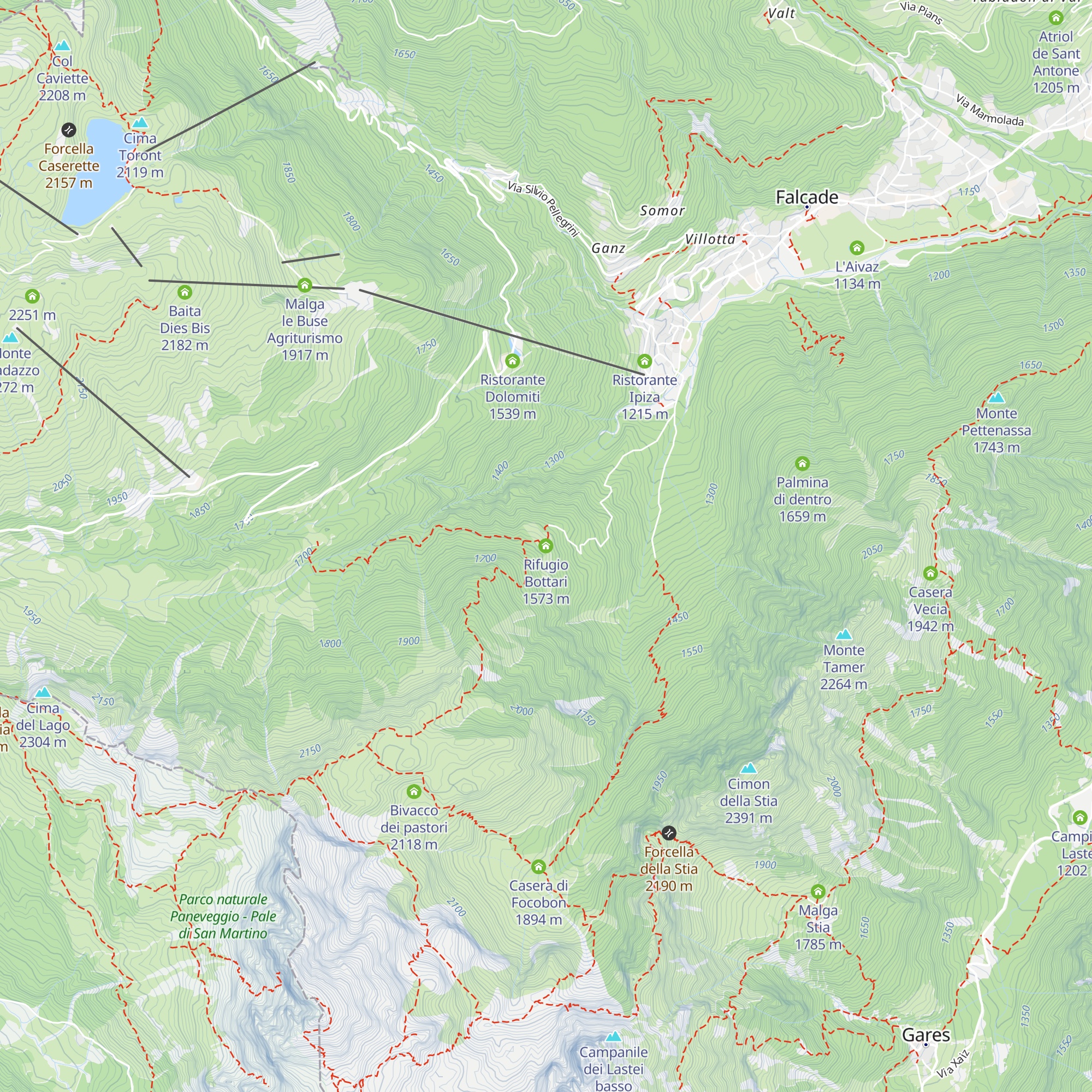 Rifugio Bottari map