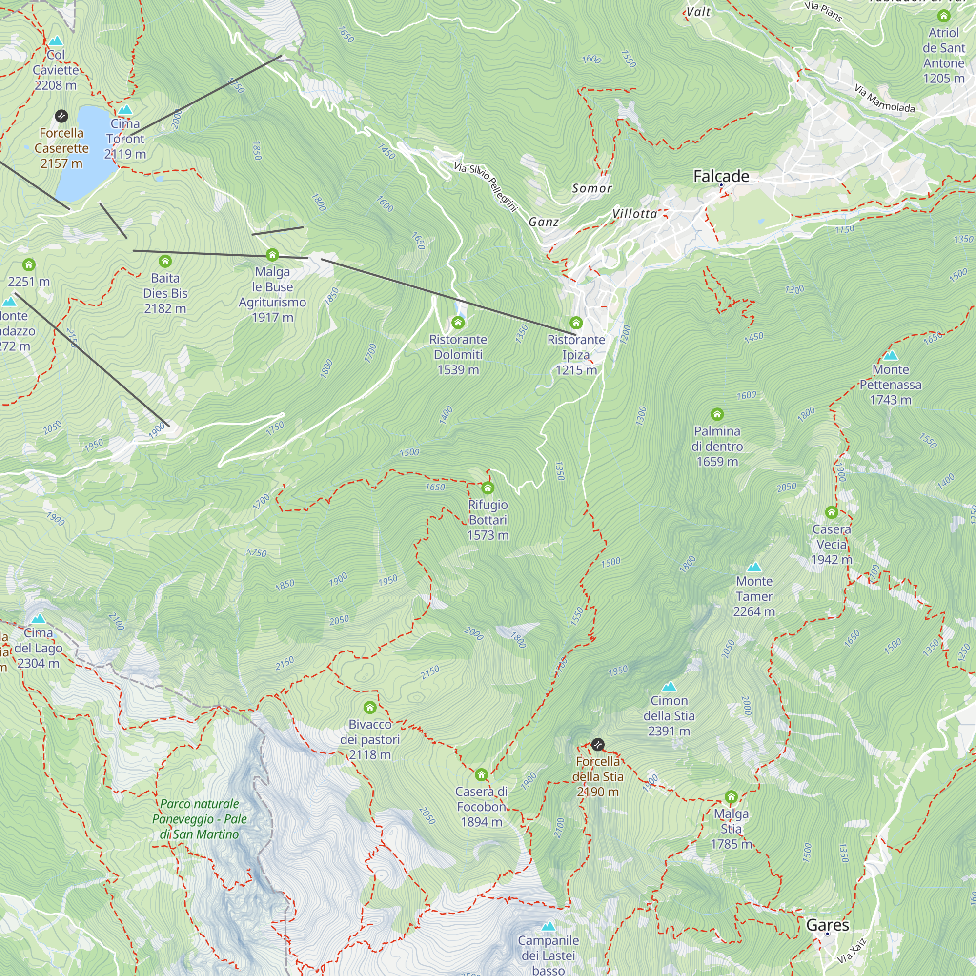 Rifugio Bottari map