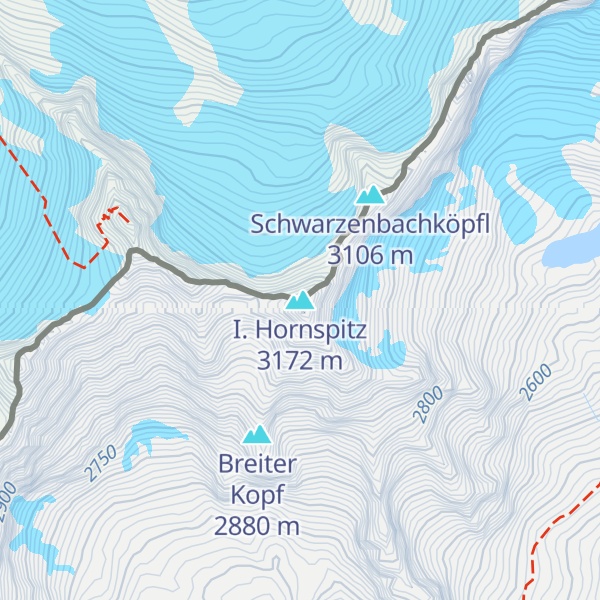 Map of I. Hornspitz
