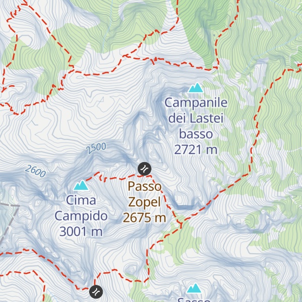 Map of Cima Zopel