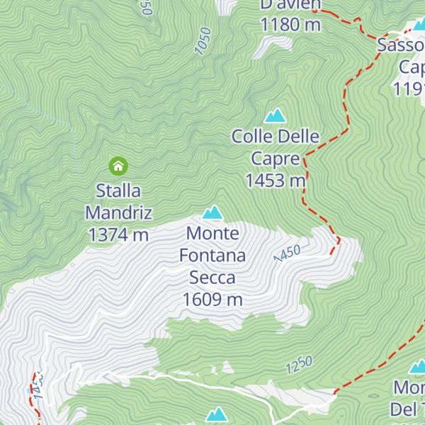 Map of Monte Fontana Secca