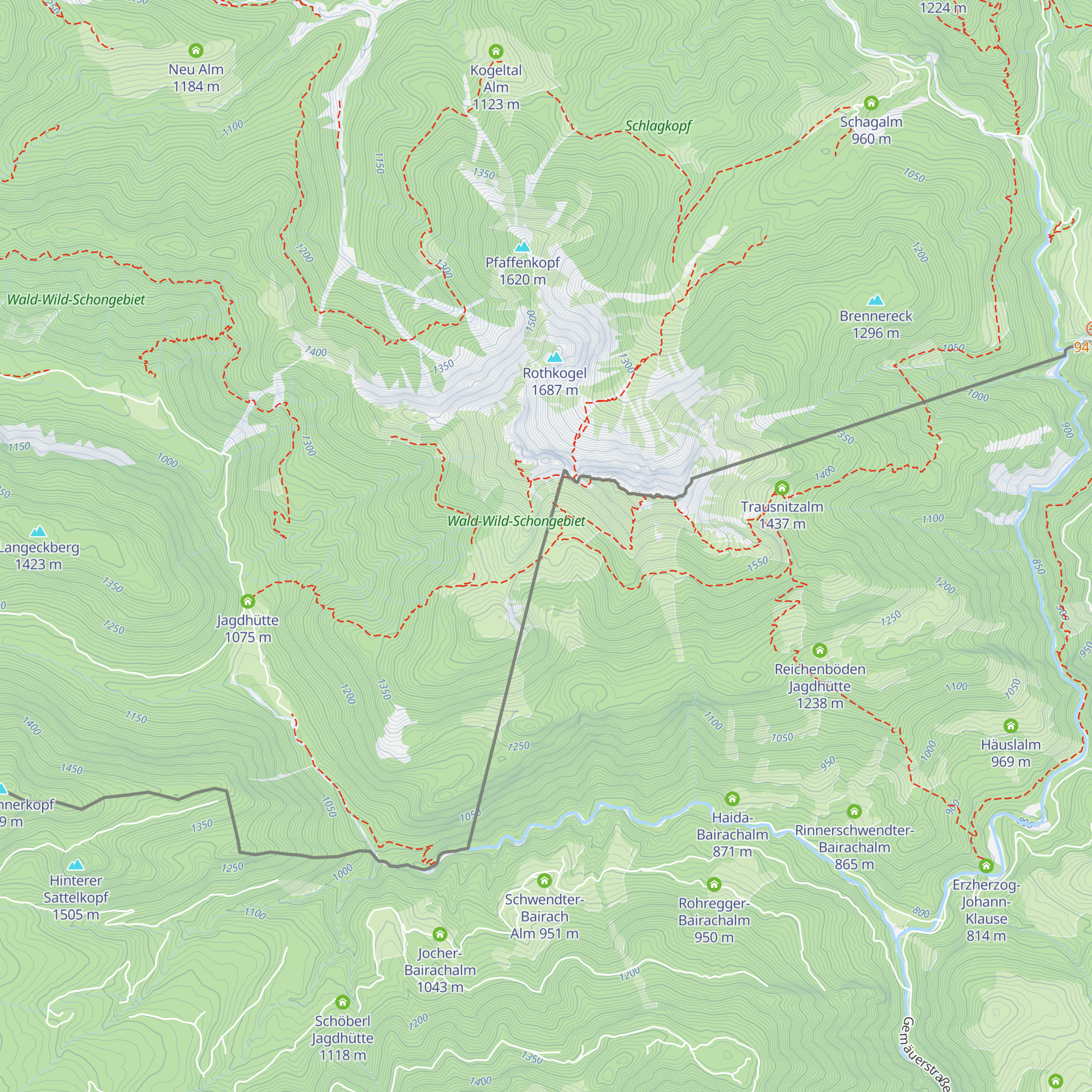 Ritzelberg-Alm map