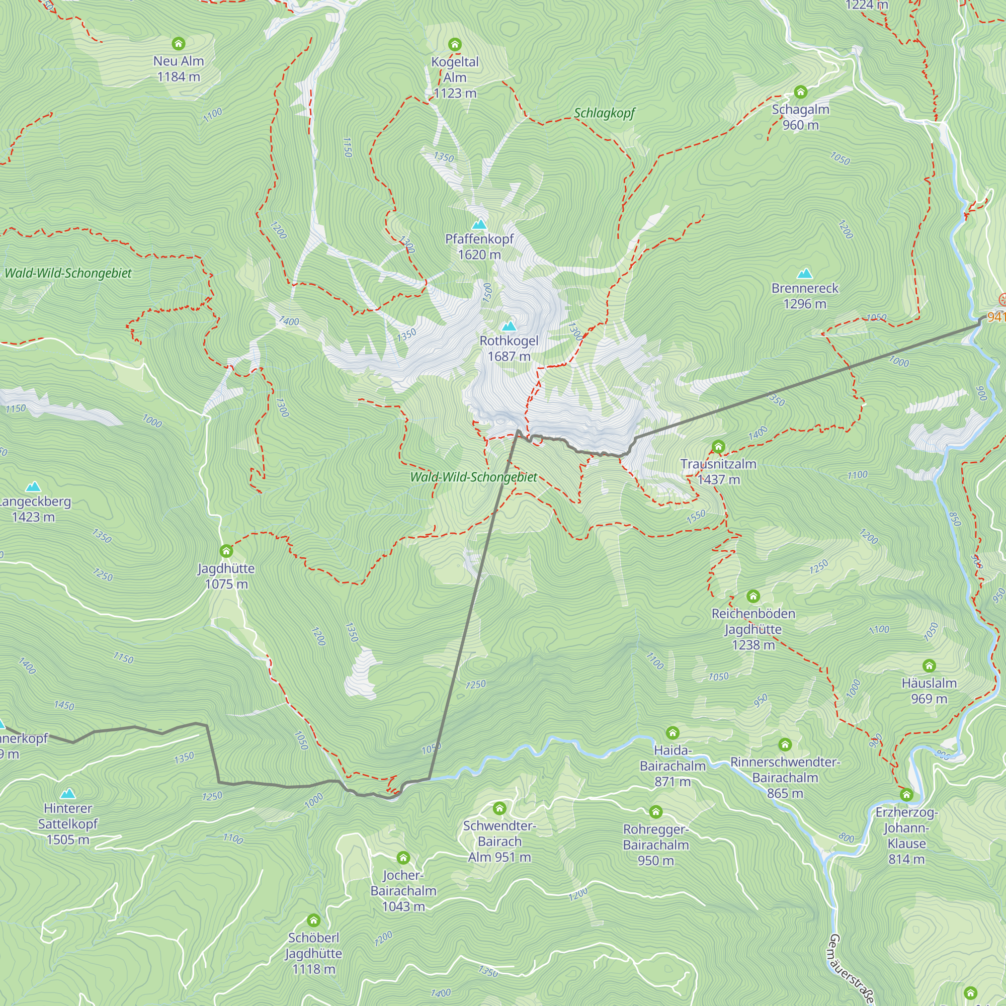 Ritzelbergalm map