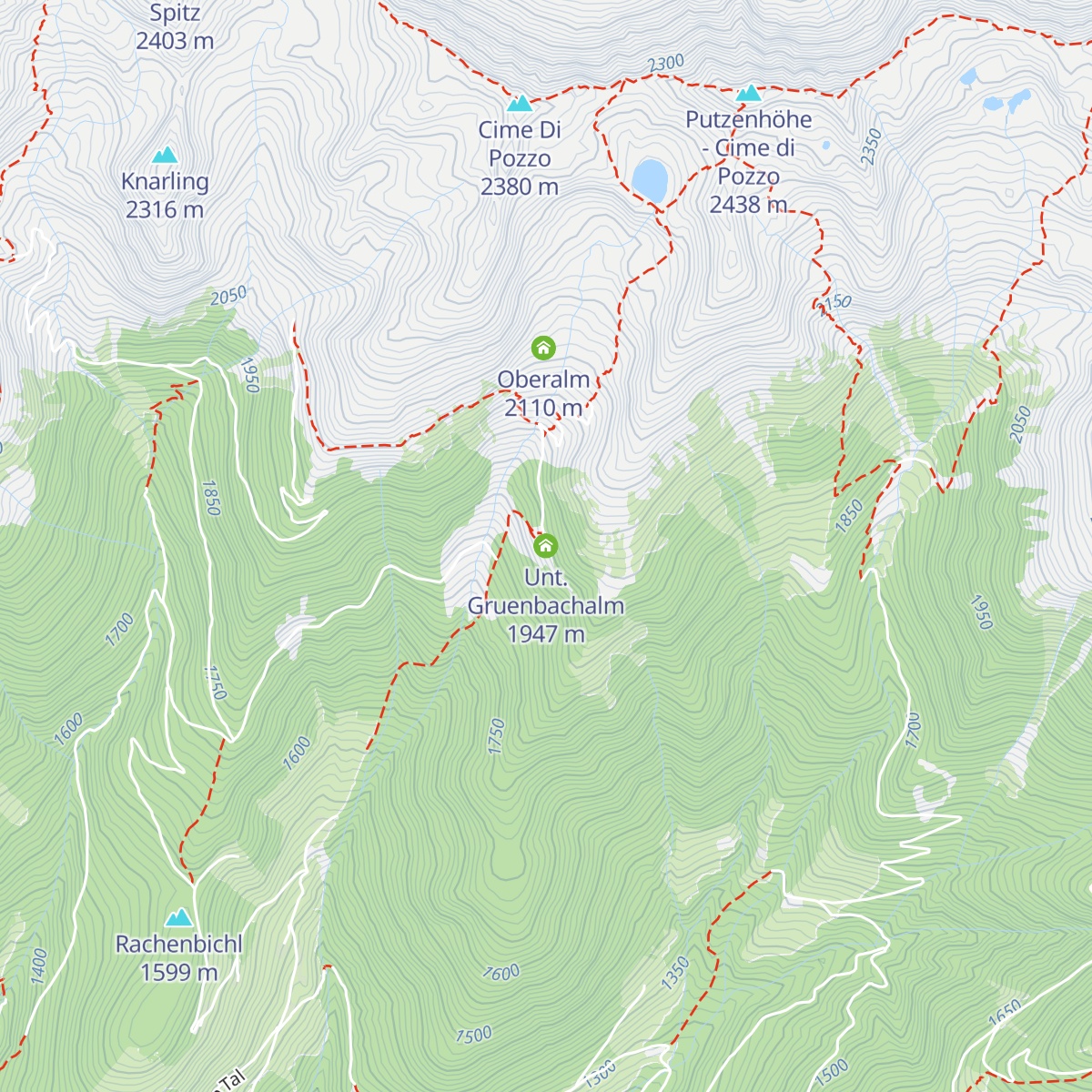Unt. Gruenbachalm map