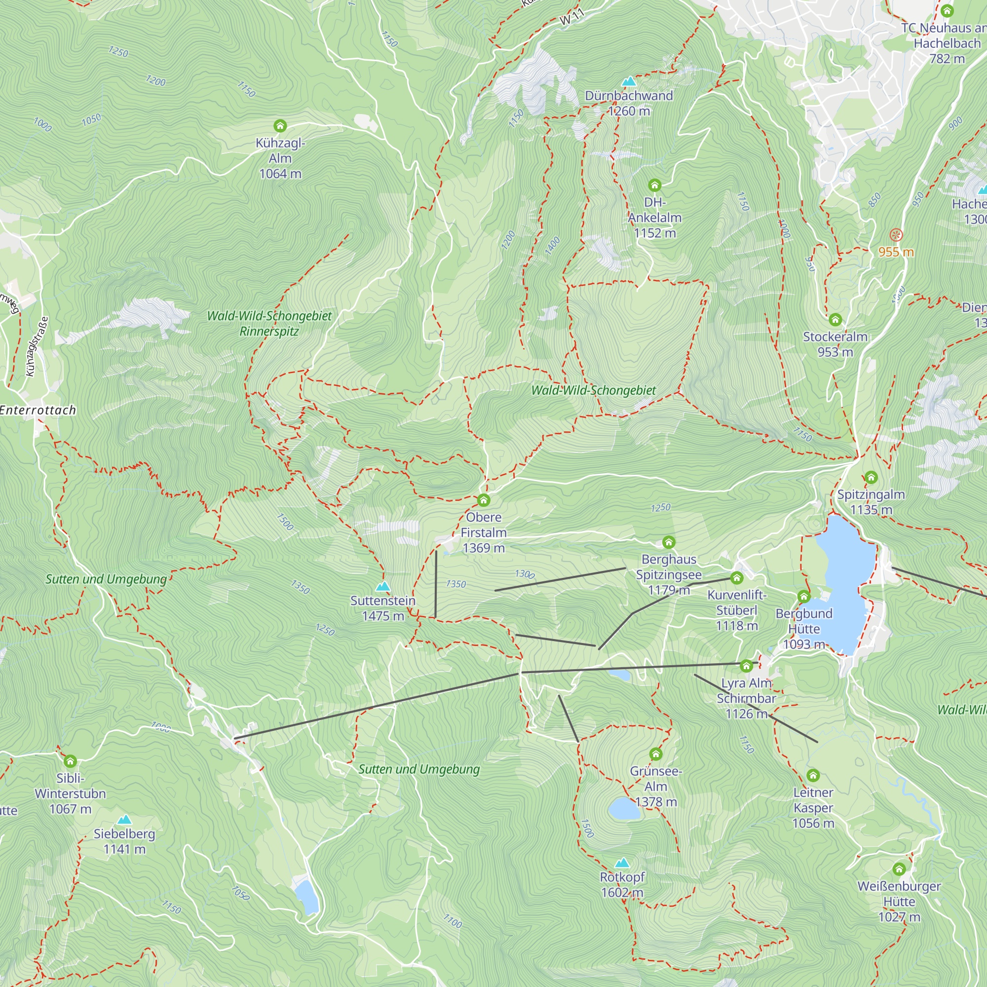 DAV Hütte map