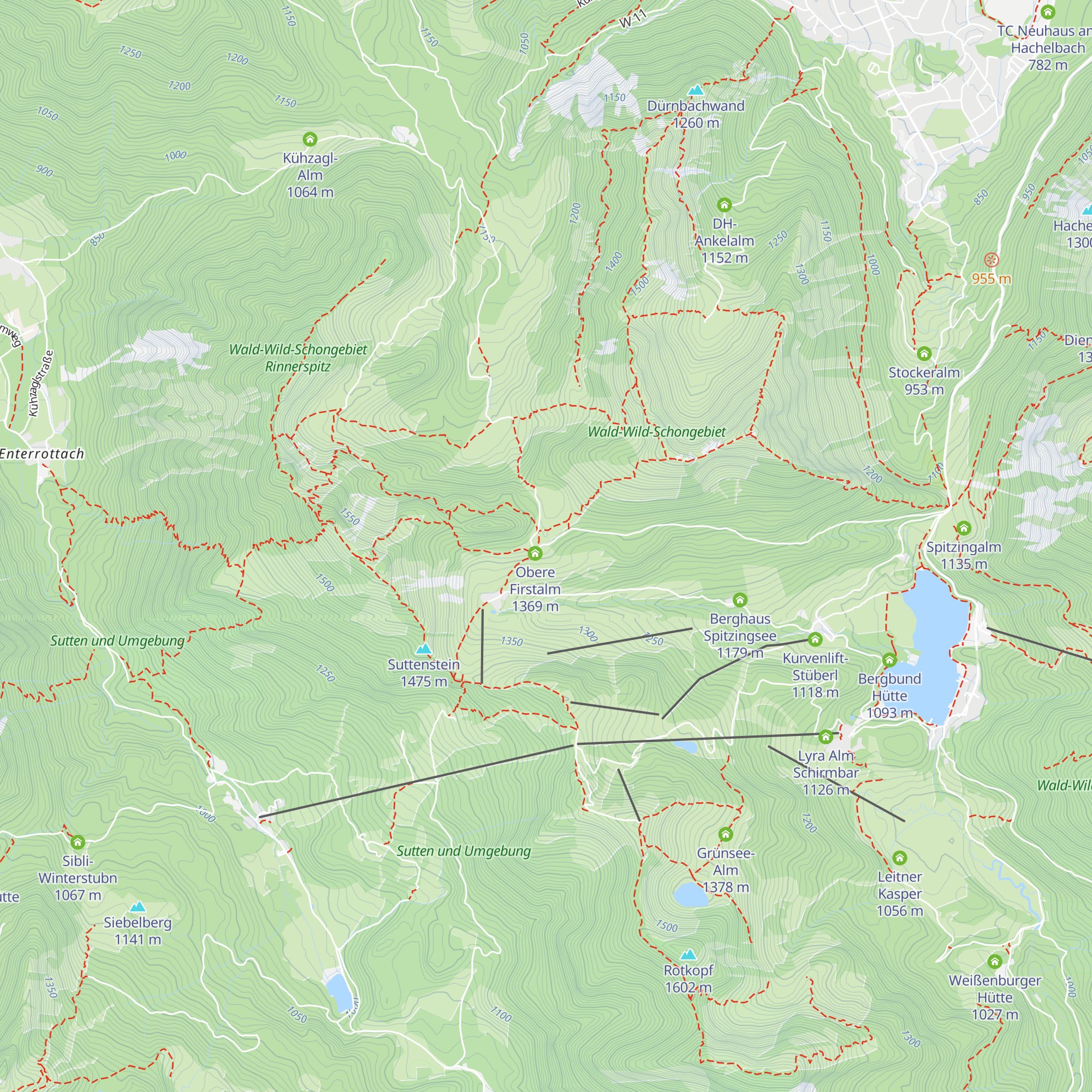 DAV Hütte map