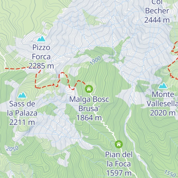 Map of Malga Bosc Brusa'